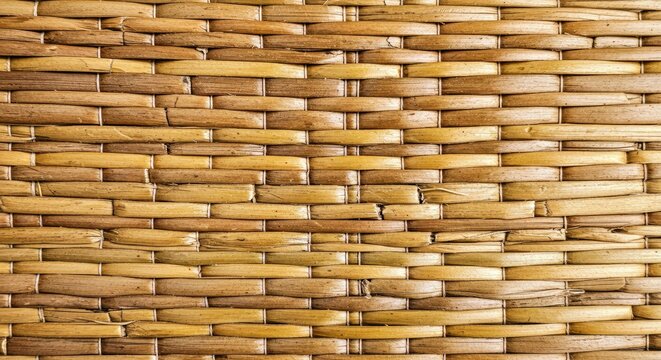 Woven Palm Mat Petate Texture Natural Beige Brown Tones Traditional Mexican Material Background