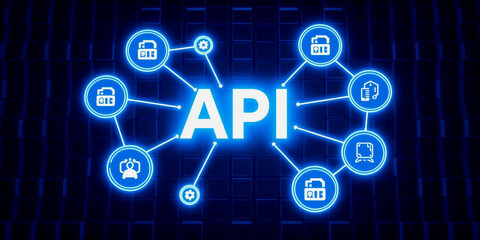 Fototapeta premium Unlocking Business Potential API Technology and its Applications