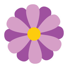 flower abstract digital art in flat design style