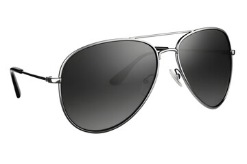 Stylish Round Sunglasses with Gradient Lenses on White Surface png