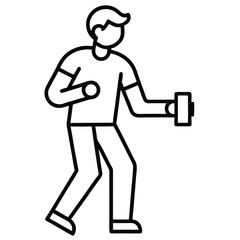 Warm Up Stretching Icon