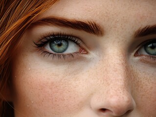 Obraz premium Close-up redhead looking away