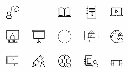 education set of web icons in line style  learning (5).eps