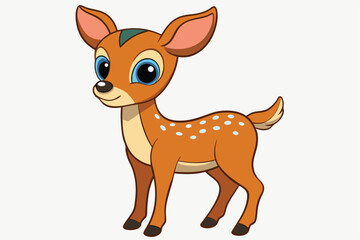 Illustration of Cute Deer Isolated