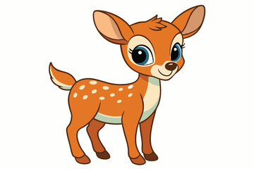 Illustration of Cute Deer Isolated