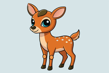 Illustration of Cute Deer Isolated