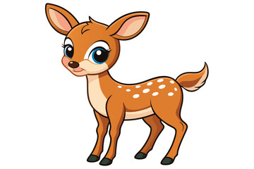 Illustration of Cute Deer Isolated