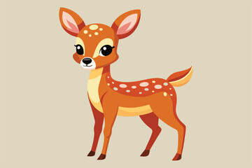 Illustration of Cute Deer Isolated