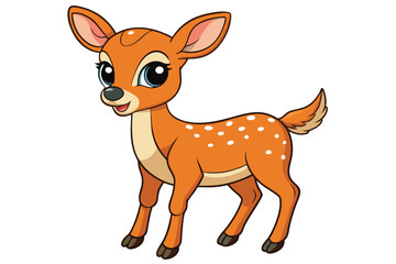 Illustration of Cute Deer Isolated