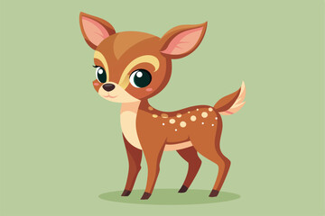 Illustration of Cute Deer Isolated
