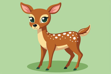 Illustration of Cute Deer Isolated