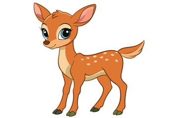 Illustration of Cute Deer Isolated