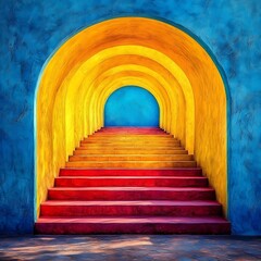 Colorful Archway Stairway