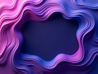 Fondo abstracto con ondulaciones moradas y espacio vacío para diseño creativo, copyspace en medio