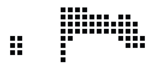 Symbol Map of the City Leimen (Germany) showing the city with a pattern of just a few black squares