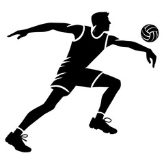 Beach Volleyball Player Vector Art