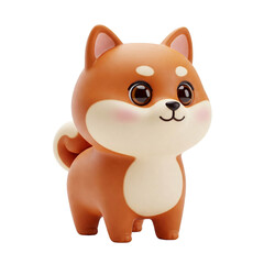 Adorable Cartoon Dog 3D Illustration