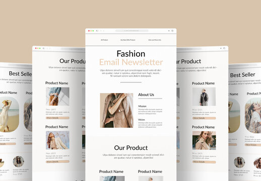 Email Newsletter Landing Page Layout