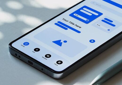 Smartphone Application Screen Mockup