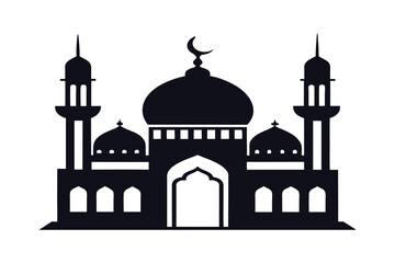 Masque silhouette vector illustration on white background