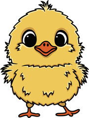 cute little chicken vector illustration