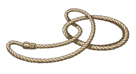 Beige twisted rope illustration