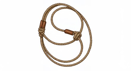 Beige rope with brown knots
