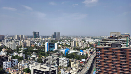 Arial view of IT software company, Bangalore India