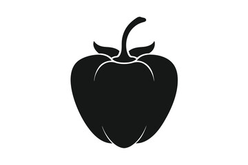 bell pepper silhouette vector illustration