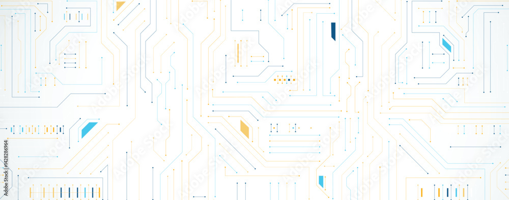 Poster Circuit abstract background for science and business presentation