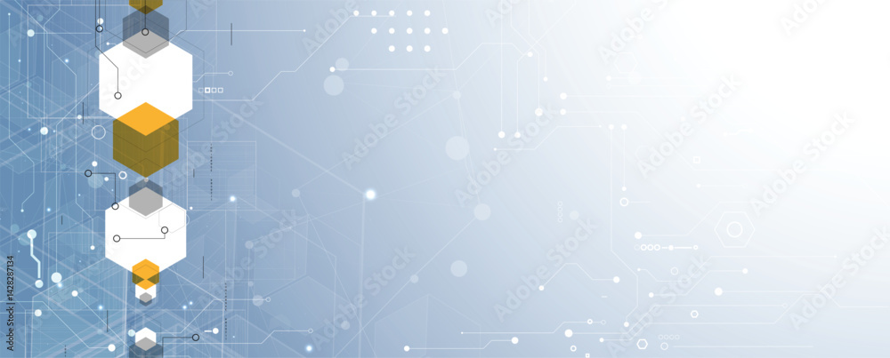 Poster Circuit abstract background for science and business presentation