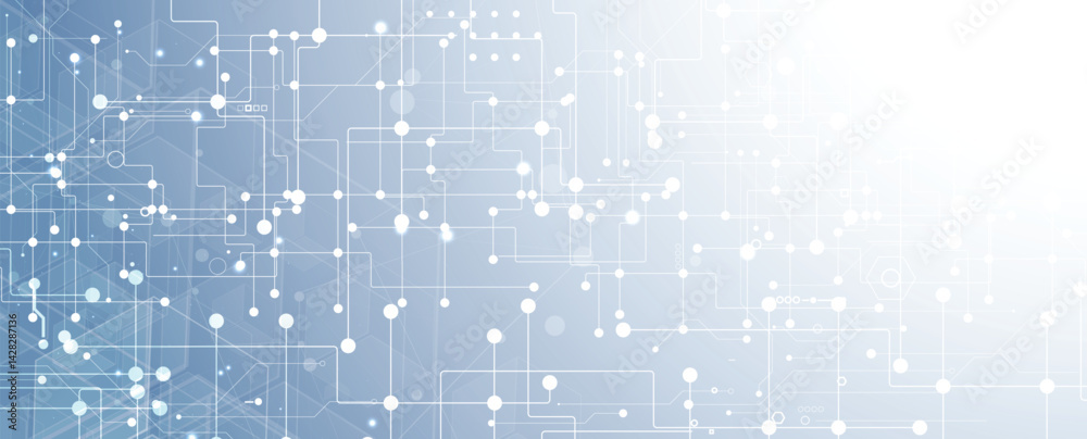 Poster Circuit abstract background for science and business presentation