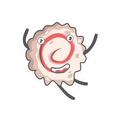 funny cartoon character of ramen crackers