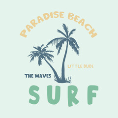 Naklejka premium free vector sea Beach t-shirt design.