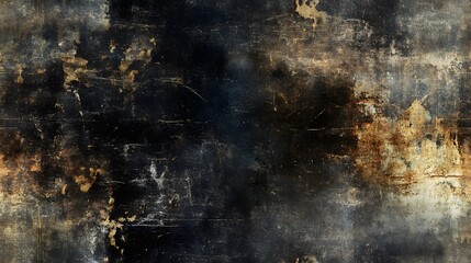 Textural depiction of weathered, dark surface with golden stains.