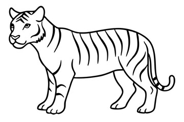 Graceful Tiger Silhouette