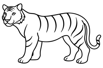 Graceful Tiger Silhouette