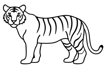 Fototapeta premium Graceful Tiger Silhouette