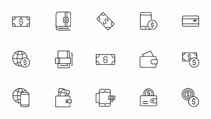 online payment set of web icons in line style  pay (1).eps