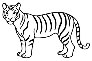 Graceful Tiger Silhouette