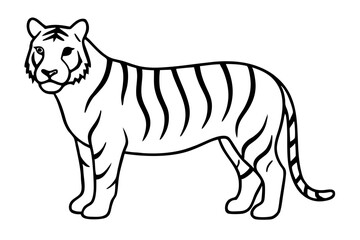 Graceful Tiger Silhouette