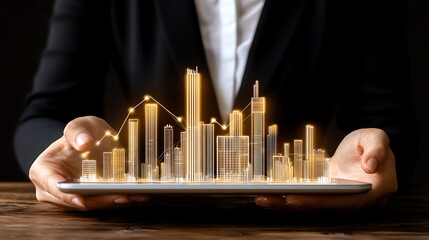 Business growth insights urban development trends digital analysis modern environment dynamic view