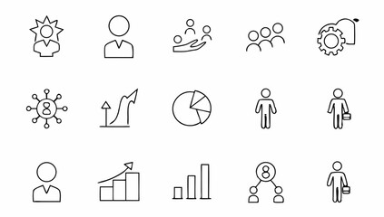 personal growth and success set of web icons in li (1).eps