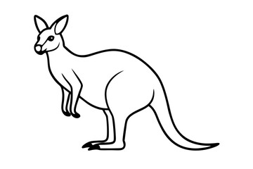 Kangaroo One-Line Sketch