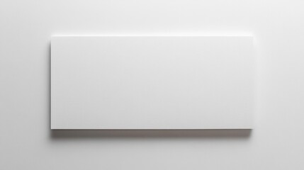 Blank white rectangular card