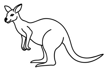 Kangaroo One-Line Sketch