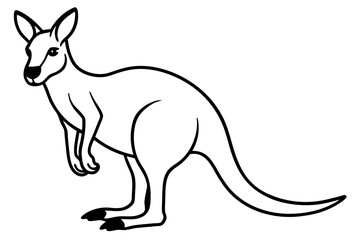 Kangaroo One-Line Sketch