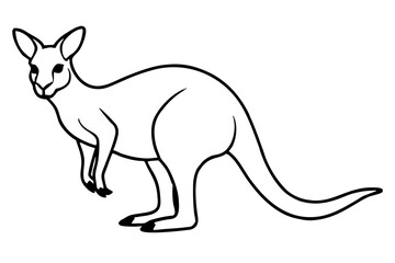 Kangaroo One-Line Sketch