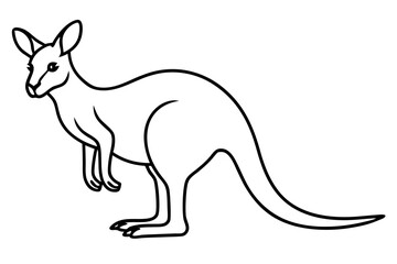Kangaroo One-Line Sketch