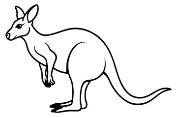 Kangaroo One-Line Sketch